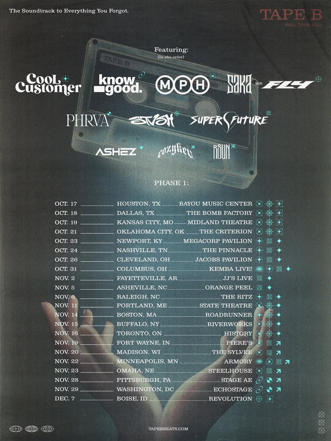 STVSH The Soundtrack to Everything You Forgot Tour Poster 2026